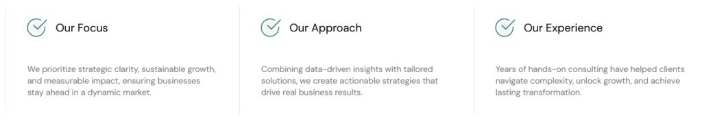 Orb Strategies – focus on clarity, sustainable growth, data-driven approach, and practical experience